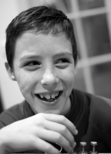 Hen with his trumpet